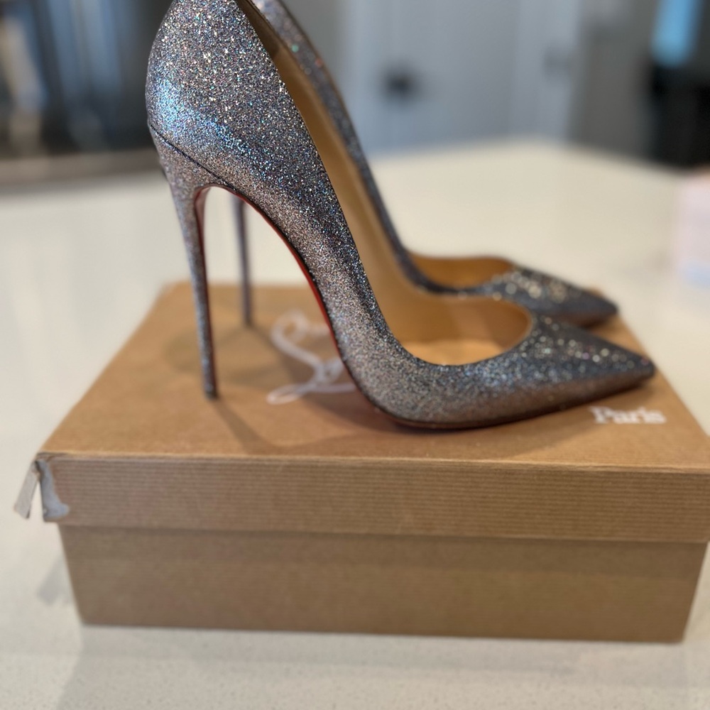 Christian Louboutin So Kate 120mm glitter pointed toe heels size 41